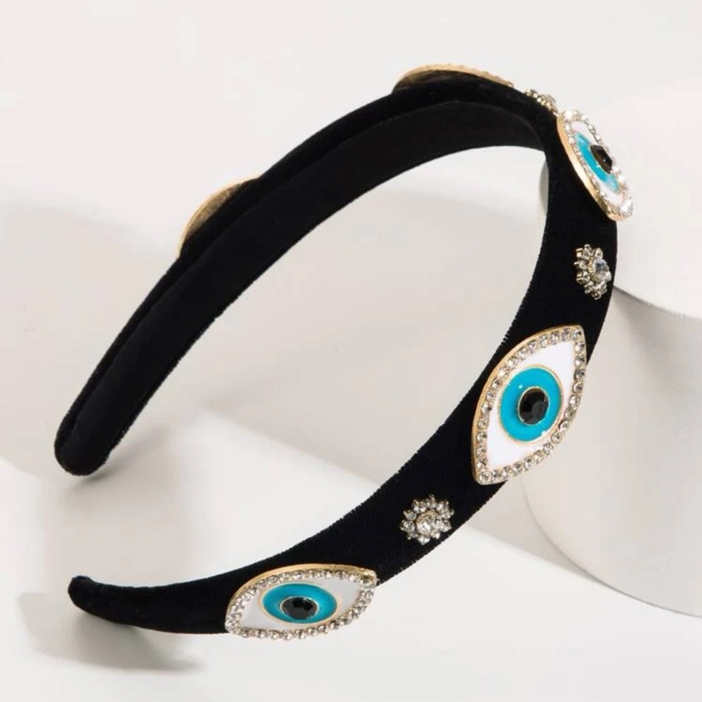 Gold Color EvilEye Accent Design Headband